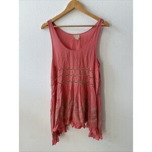 Free People Voile and Lace Trapeze Slip Dress Small